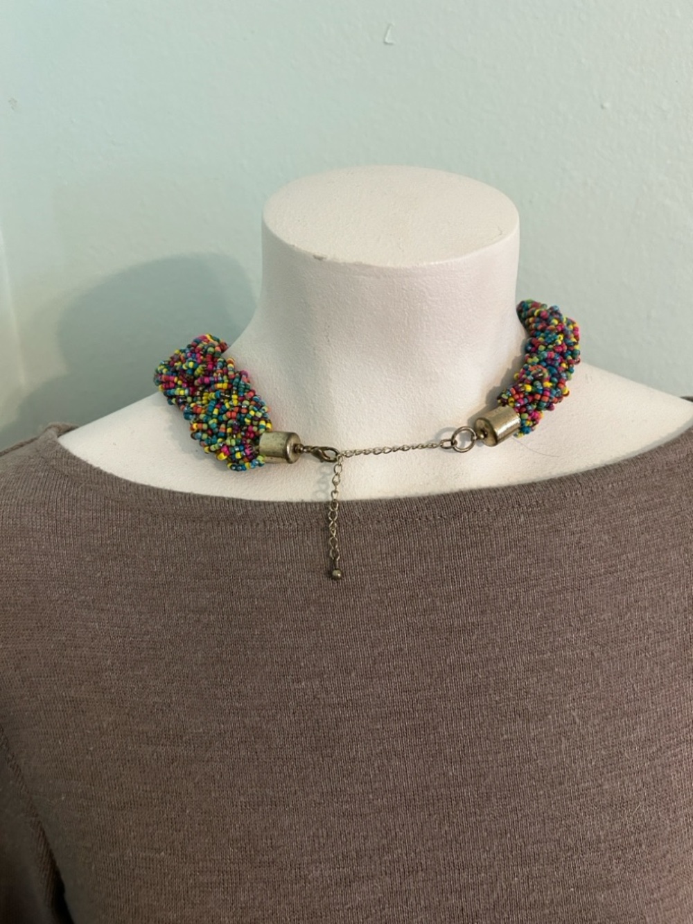 🟢 10/$20 Multicolor Seed Bead Braided Necklace - Women Jewelry - Picture 4 of 9